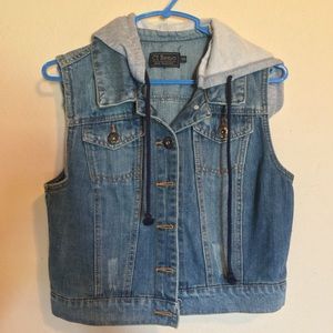 ✨Denim Vest Jacket with Hood✨
